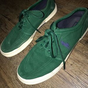 Green polo by Ralph Lauren shoes